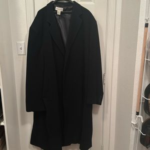 Long Black Wool coat Pronto Uomo